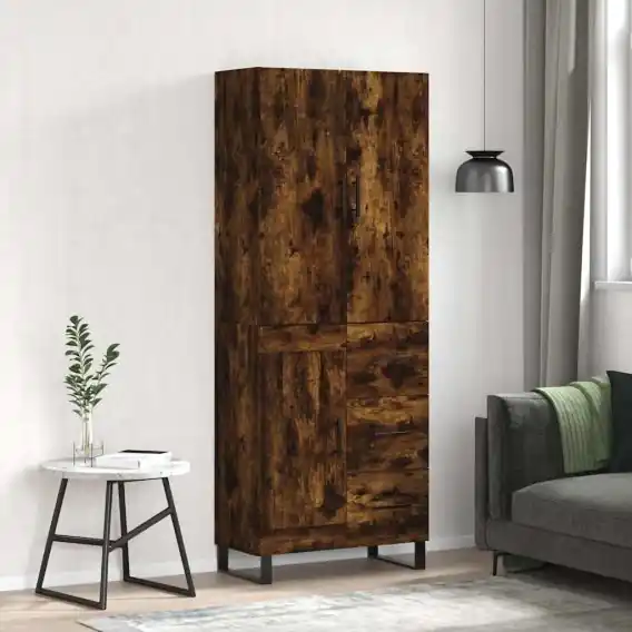 Do wyczerpania zapasów Witrynka przydymiony dąb 69,5x34x180 cm materiał drewnopochodny Lumarko! - Hurtownia wielobranżowa Lumarko